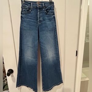 MOTHER Blue Flare Wide Leg Jeans